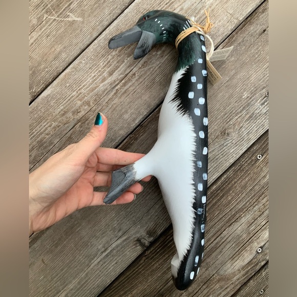 Vintage TREMBLAY CANADA Wooden Duck Sculpture Wine Bottle Holder Painted NEW - Picture 4 of 16